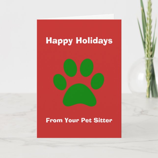 Christmas Card From Your Pet Sitter (Front)