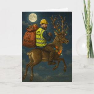 Christmas card ft, Site Manager and Reindeer