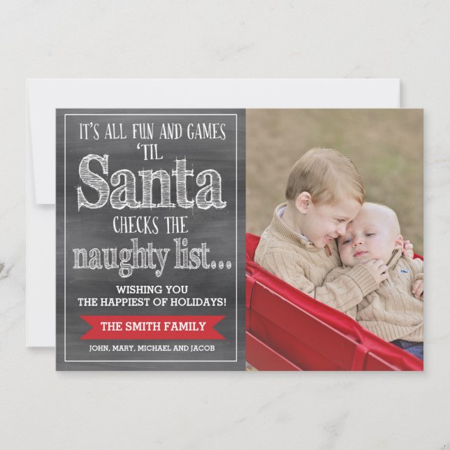 Christmas Card Funny, Holiday Photo Card (Front)