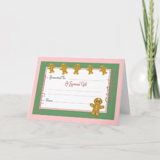 Christmas Card Gift Certificate