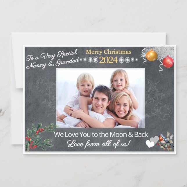 Christmas Card Gift for Grandparents Magnet (Front)