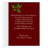 Christmas card gold and red Victorian (Inside (Right))