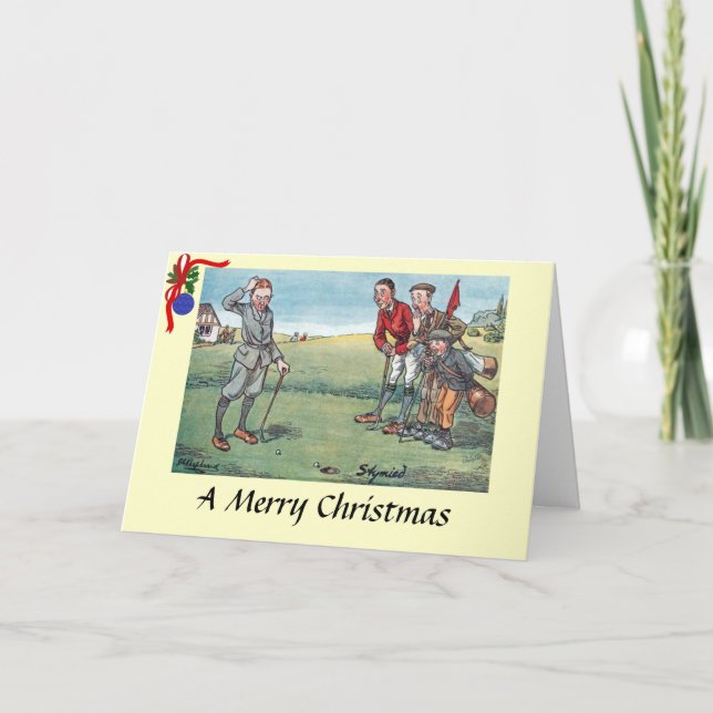 Christmas Card - Golf - Stymied (Front)