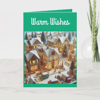 Christmas card. Greeting card folded