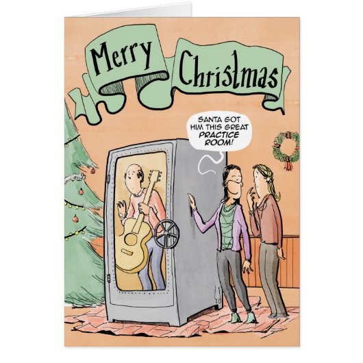 Christmas Card Guitar practice room (Front)