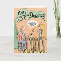 Christmas Card Guitar Reindeer.