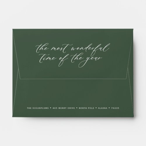 Christmas Card Holiday Mailing Greeting Envelope