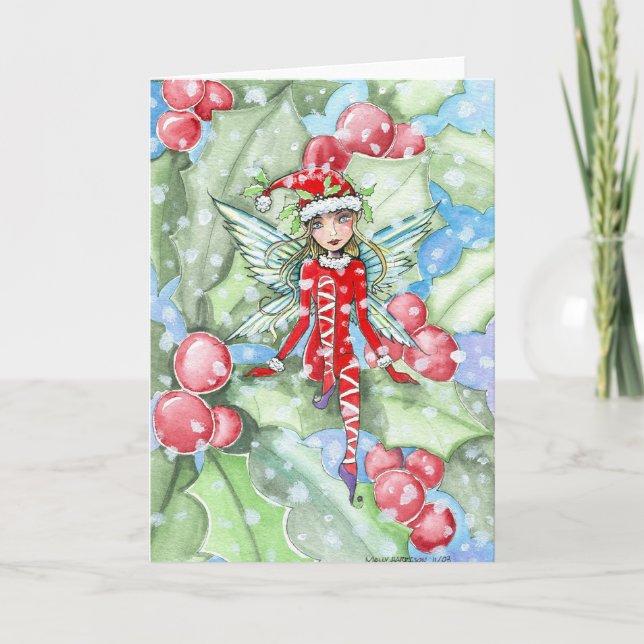 Christmas Card Holly Fairy by Molly Harrison (Front)