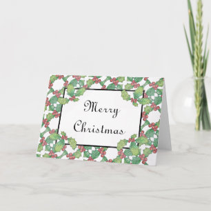 Christmas Card Holly Jolly Corners/Border