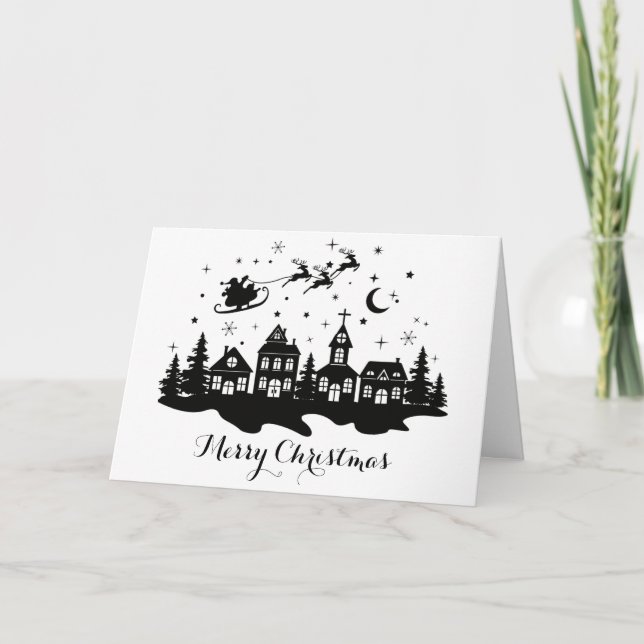 Christmas Card in Black and White (Front)