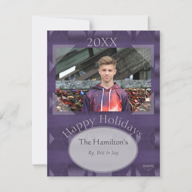 Christmas Card in Purple (Front)