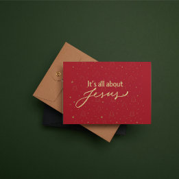 Christmas Card: It's all about Jesus #2 Note Card