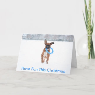 christmas card Jolie Playing in the snow