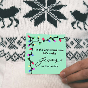 Christmas Card:  Let's make Jesus in the centre Holiday Card