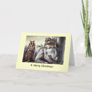 Christmas Card - Long-Eared Owls