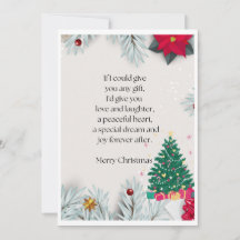 Christmas Card, Love and Laughter Christmas Wishes