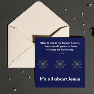 Christmas Card: Luke 2:14, Bible Verse Card