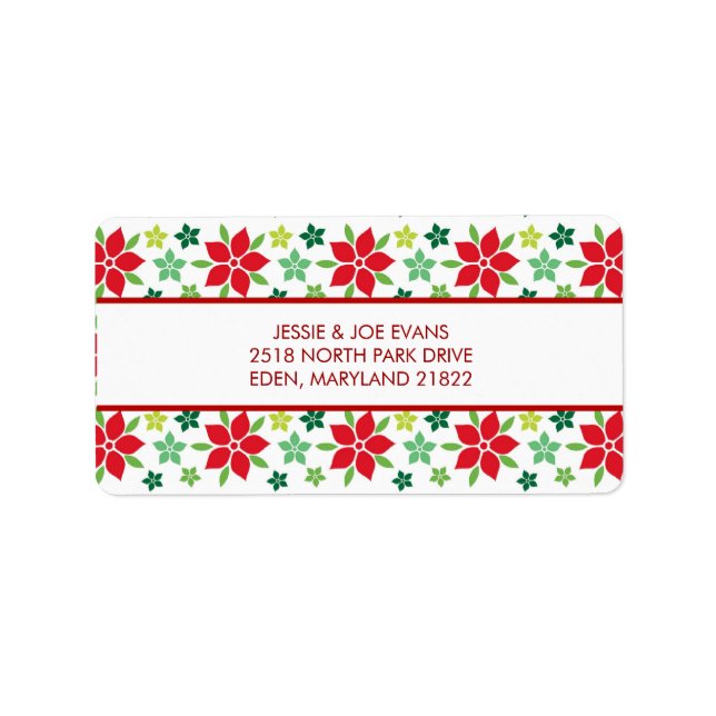 Christmas Card Mailing Address Labels (Front)