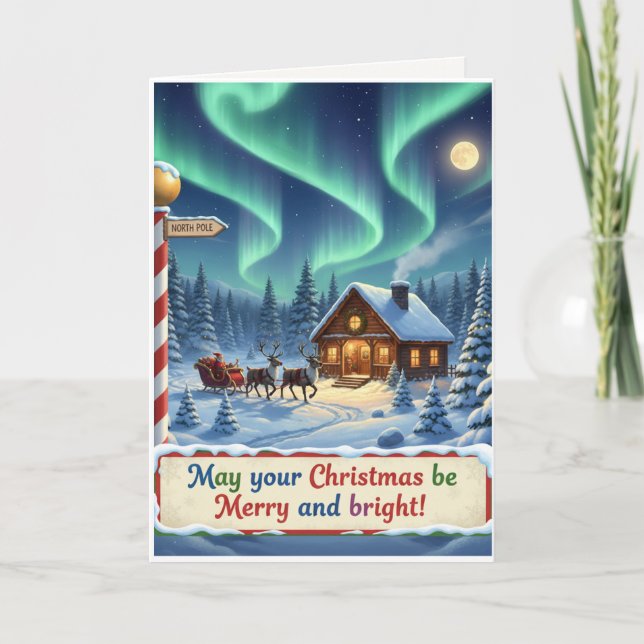 Christmas Card- Merry and Bright Heartfelt Card (Front)