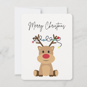 Christmas Card "Merry Christmas" - Reindeer