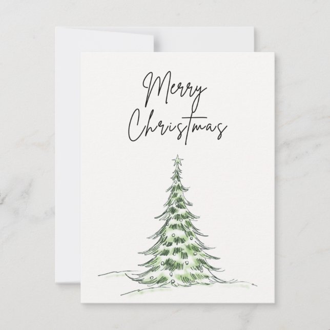 Christmas Card "Merry Christmas" - Tree (Front)