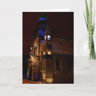 Christmas card - Montreal church at night