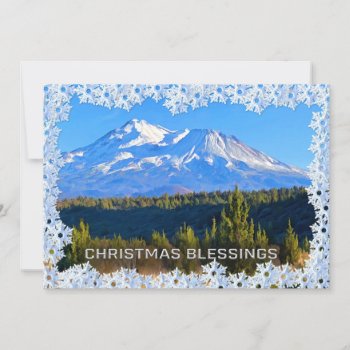 Christmas Card - Mount Shasta by CNelson01 at Zazzle