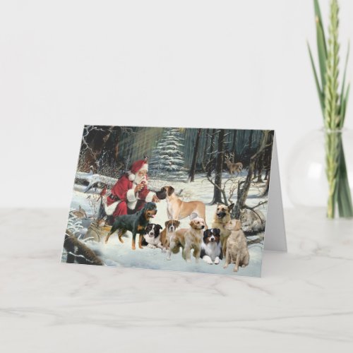 Christmas Card Multiple Dog Breeds