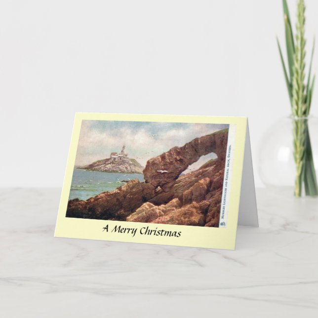 Christmas Card - Mumbles Lighthouse, Swansea (Front)