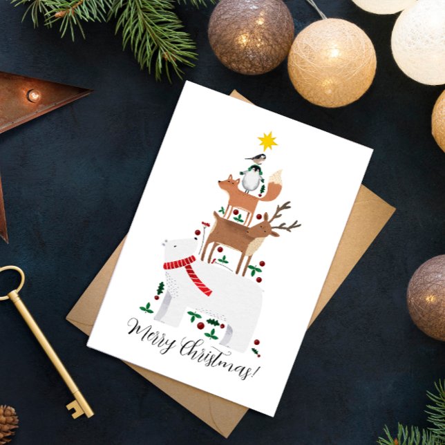 Christmas card new year animal cute illustration (Creator Uploaded)