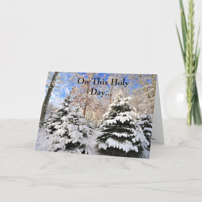 Christmas Card-On This Holy Day... Holiday Card (Front)