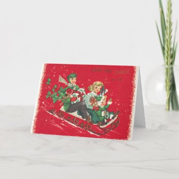 Christmas Card Over The River And Through The Wood by SharCanMakeit at Zazzle
