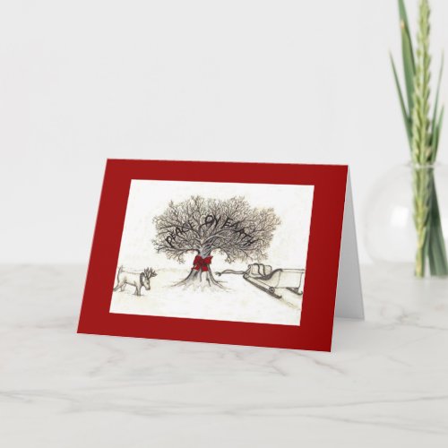 Christmas Card Peace on Earth tree Holiday Card