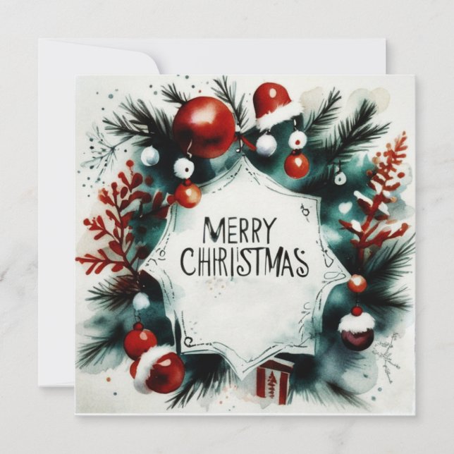 Christmas card (postal). (Front)