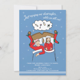 Christmas Card Pregnancy Announcement- Brunette