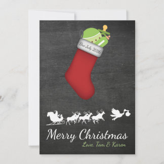 Christmas Card Pregnancy Announcement Chalkboard