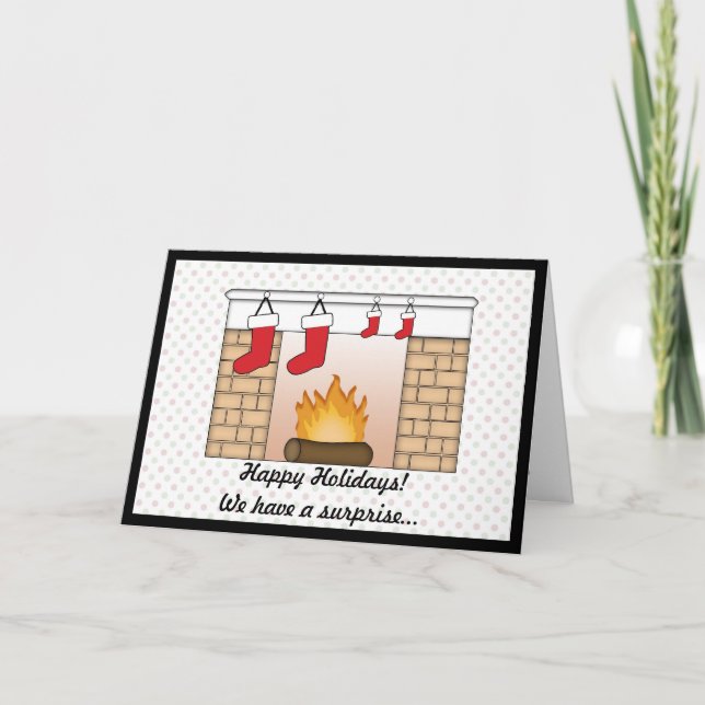 Christmas Card Pregnancy Announcement Twins!! (Front)