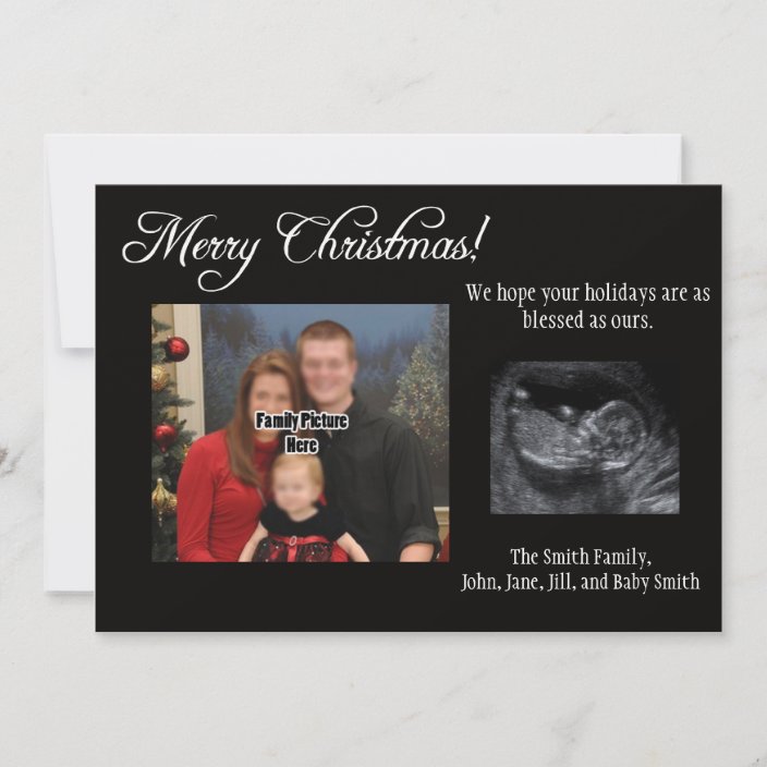 Christmas Card Pregnancy Announcement Ultrasound | Zazzle.com