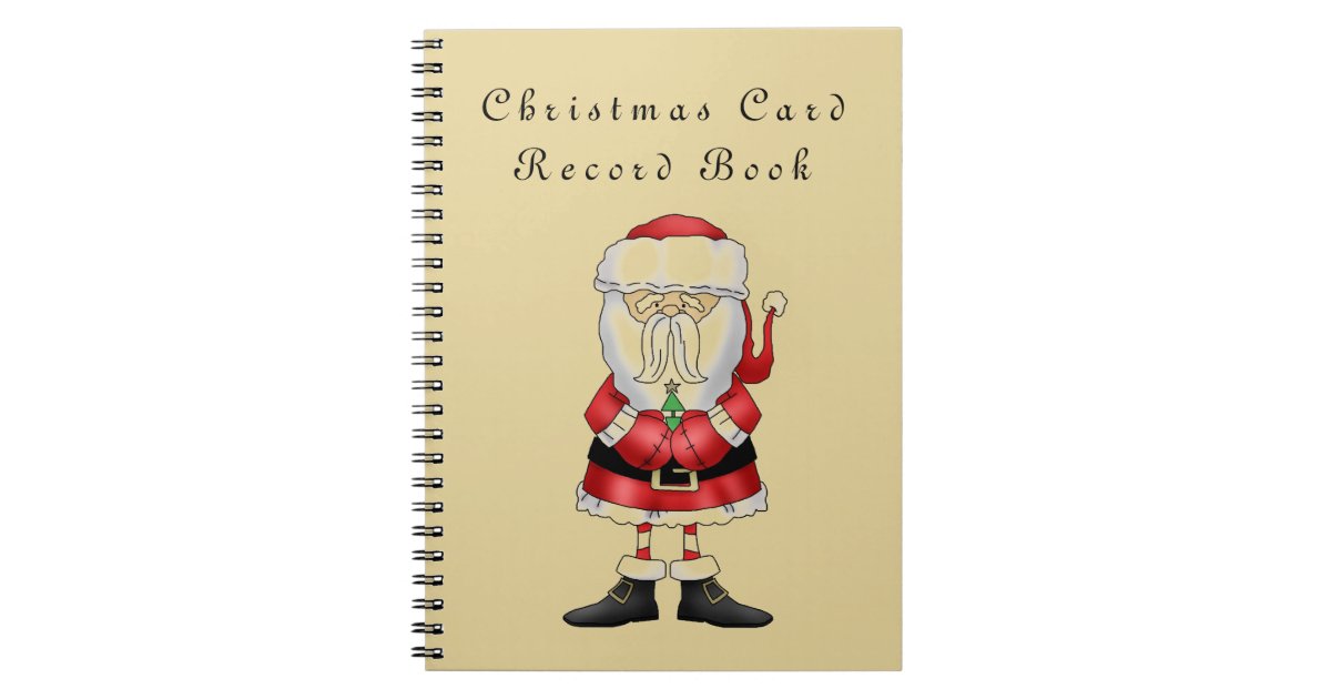 Christmas Card Record Book Zazzle