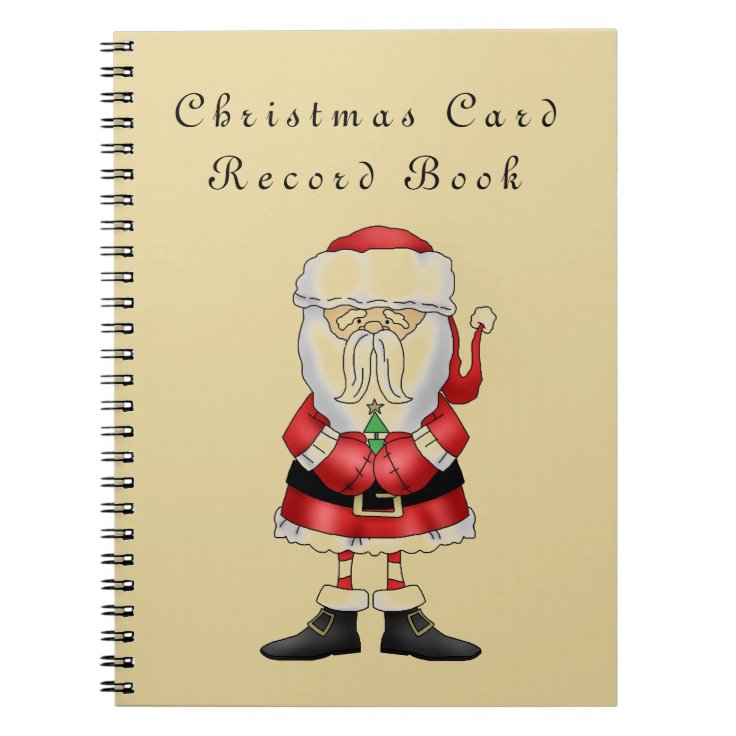 Christmas Card Record Book Zazzle