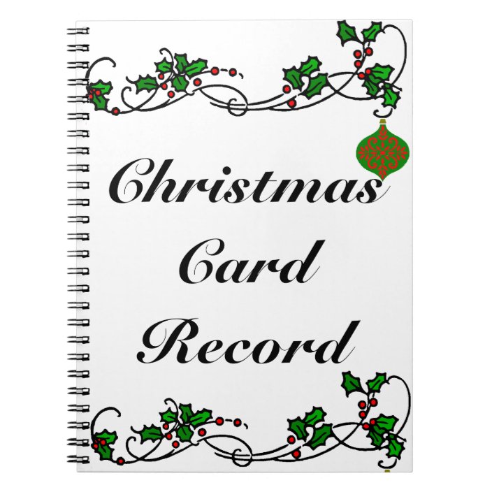 Christmas Card Record Notebook | Zazzle.com