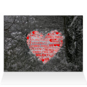 Christmas Card Red Green Hearts Happy Holidays (Inside Horizontal (Top))