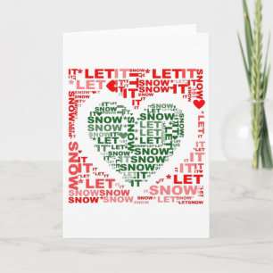 Christmas Card - Red Green Let It Snow Heart