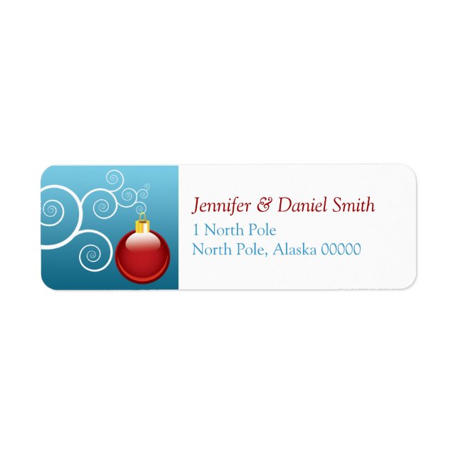 Christmas Card Return Address Sticker (Front)