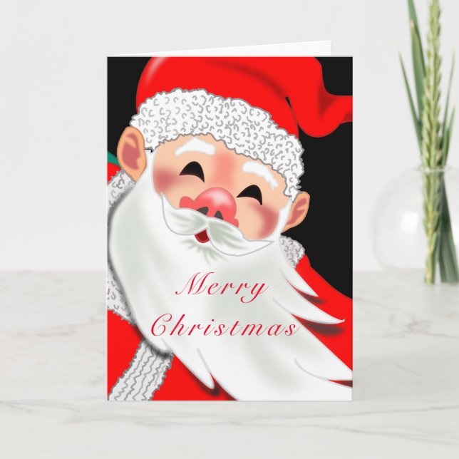 Christmas Card Santa Claus - Your Text - Colors (Front)