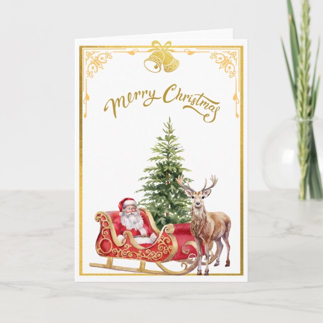 Christmas Card "Santa is coming" (Front)