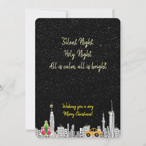 Christmas card Silent Night Holy Night