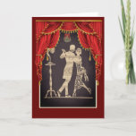 Christmas Card Silhouettes  Dancing at Zazzle