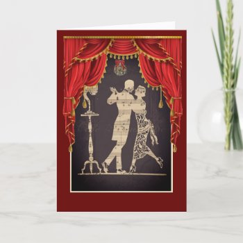 Christmas Card Silhouettes  Dancing by SharCanMakeit at Zazzle