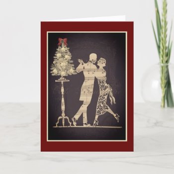 Christmas Card Silhouettes  Dancing by SharCanMakeit at Zazzle